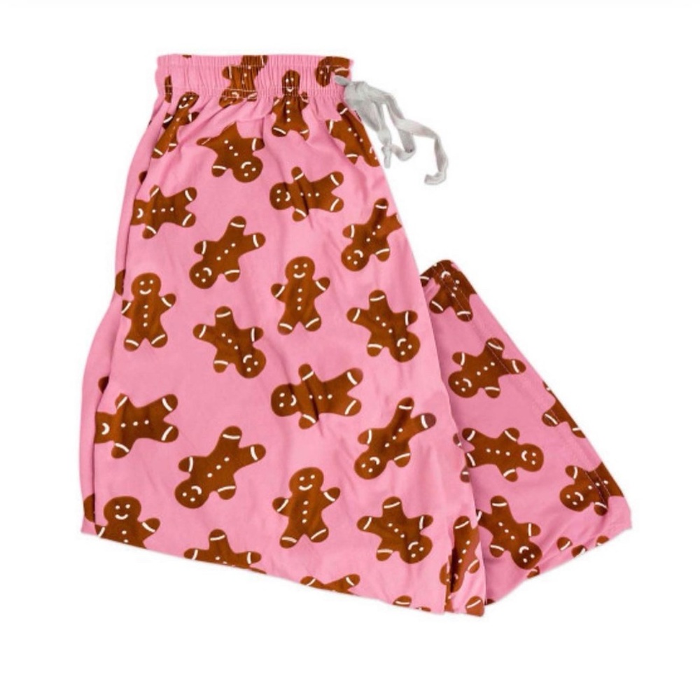 *SOLD* Hello Mello Pink Gingerbread Lounge Pants size M/L